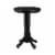 Ava 42 Inch Wood Pub Bar Table, Molded Trim, Carved Pedestal, Black- Saltoro Sherpi Perspective: back