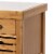 36 Inch Bamboo Kitchen Cart Island, 2 Drawers, Stainless Steel Top, Brown- Saltoro Sherpi Perspective: back