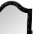 44 Inch Wall Mirror, Velvet Wrapping, Button Tufting, Black Perspective: back