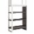 Crew 69 Inch 5 Tier Wood Bookcase Unit, Modern Open Design, Oak White, Gray Perspective: back