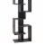 Andy 72 Inch Wood Bookcase, Geometric 7 Multi Layered Shelves, Gray Perspective: back