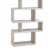 Andy 74 Inch Wood Bookcase, Stacked 6 Tier Shelves, Oak White Perspective: back