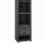 Tia 72 Inch Modern Media Pier, 4 Shelves Bookcase Storage, Distressed Grey Perspective: back