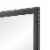 Cale 40 Inch Modern Portrait Mirror, Velvet Upholstery, Nailhead Trim, Gray Perspective: back