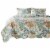 Wade 5 Piece King Quilt Set, Ocean Design, Scalloped Edges, Floral Pattern Perspective: back