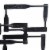 Jodie 27 Inch Metal Modern Accent Decor, Stacked Squares, Block, Black- Saltoro Sherpi Perspective: back