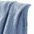 Nyx King Size Ultra Soft Cotton Thermal Blanket, Textured Feel, Blue- Saltoro Sherpi Perspective: back