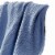 Nyx King Size Ultra Soft Cotton Thermal Blanket, Textured Feel, Denim Blue- Saltoro Sherpi Perspective: back