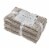 Noa 6 Piece Soft Egyptian Cotton Towel Set, Solid Damask Pattern Trim, Gray- Saltoro Sherpi Perspective: back