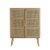Dana 40 Inch Storage Cabinet, Wood Frame, 2 Shelves, 2 Rattan Doors, Brown, Saltoro Sherpi Perspective: back