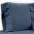 Ivy 4 Piece California King Size Soft Cotton Sheet Set, Prewashed Dark Blue- Saltoro Sherpi Perspective: back