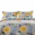 Minsk 20 x 36 King Size Pillow Sham, Yellow Flowers, Gray Cotton Fabric- Saltoro Sherpi Perspective: back