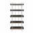 Pam 70 Inch Bookcase, 5 Wood Shelves with Raised Edges, Chrome Metal Frame- Saltoro Sherpi Perspective: back