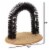 Self Grooming Cat Arch- Bristle Ring Brush and Carpet Base Groomer, Massager, Scratcher for Perspective: back