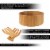Bamboo Salad Bowl with Utensils – FDA Certified Modern Round Wooden Dinnerware Serving Fruit Perspective: back