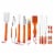Wood BBQ Grill Tool Set- 18 Pc Stainless Steel Barbecue Accessories with Wooden Handles and Perspective: back