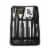 BBQ Grill Tool Set- Stainless Steel Barbecue Grilling Accessories with 7 Utensils and Perspective: back