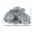 Pet Dog Memorial Sleeping Puppy Statue Angel Wings Grave Marker Keepsake Perspective: back
