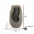 Outdoor Water Fountain 2 Gallon LED Light Concrete Calming Zen Weighs 25 Lbs Perspective: back