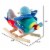 Rocking Plane Toy- Kids Plush Stuffed Ride On Wooden Rockers with Sounds and Handles-Make Perspective: back