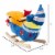 Boat Rocker Toy-Kids Ride On Soft Fabric Covered Wooden Rocking Ship-Neutral Design for Any Perspective: back