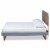 Baxton Studio Allegra King Size Dark Gray Upholstered Wood Platform Bed Perspective: back