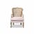 Baxton Studio Vallea Velvet Fabric and Oak Wood Accent Chair in Light Pink Perspective: back