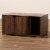 Baxton Studio Jasper Modern Walnut Brown Finished 2 Door Wood Cat Litter Box Cover House Perspective: back