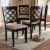 Baxton Studio Verner Wood Dining Chair in Sand and Espresso - Set of 4 Perspective: back