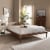 Baxton Studio Romy Full Size Ash Brown Finished Wood Bed Frame Perspective: back