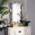 Baxton Studio Tanis Bronze Finished Rectangular Accent Wall Mirror Perspective: back