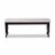 Corey Modern and Contemporary Grey Fabric Upholstered and Dark Brown Finished Wood Bench Perspective: back