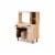 Patterson Modern Oak Brown Finished Wood 3-Door Kitchen Storage Cabinet Perspective: back