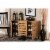 Baxton Studio Gisela Modern and Contemporary Oak Brown Finished Wood 3-Door Shoe Storage Perspective: back