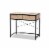 Grayer Industrial Natural Brown Finished Wood And Black Metal 2-Drawer Desk Perspective: back