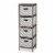 Baxton Studio Jorah Modern and Contemporary Grey and White Fabric Greywashed 4-Basket Perspective: back