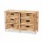 Dariana Modern Bohemian Natural Brown Rattan 6-Drawer Storage Cabinet Perspective: back