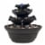 Indoor Water Fountain With LED Lights- Lighted Three Tier Soothing Cascading Tabletop Perspective: back