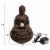 Tabletop Water Fountain Buddha Figure LED Glass Ball Soothing Sound Indoor Perspective: back