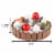 Birthday Cake-Kids Wooden Magnetic Dessert with Cutting Knife, Fruit Toppings, Chocolate and Perspective: back