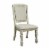 Furniture of America Gaines Fabric Padded Side Chair in Antique White (Set of 2) Perspective: back