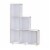 Furniture of America Chapin Wood 6-Compartment Bookcase in White Perspective: back