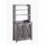Furniture of America Schuetz Rustic Wood Multi-Storage Kitchen Cabinet in Gray Perspective: back