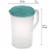 Sterilite 1-Gallon Round Plastic Pitcher and Spout, Clear w/ Color Lid (18 Pack) Perspective: back