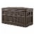 Suncast 73 Gallon Deck Box & Wicker Trash Hideaway Outdoor Garbage Bin, Java Perspective: back