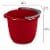Sterilite Large 10-Qt Easy Pour Spout Pail w/ Comfy Grip Handle, Red (12 Pack) Perspective: back