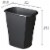 Sterilite 10539006 10 Gallon Ultra Plastic Wastebasket Trash Can, Black (6 Pack) Perspective: back