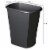 Sterilite 10519006 3 Gallon Ultra Plastic Wastebasket Trash Can, Black (6 Pack) Perspective: back