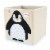 3 Sprouts Kids Foldable Fabric Penguin and Panda Storage Cube Soft Toy Bins Perspective: back