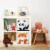 3 Sprouts Kids Foldable Fabric Storage Cube Bin Box, Orange Fox & Bear (2 Pack) Perspective: back